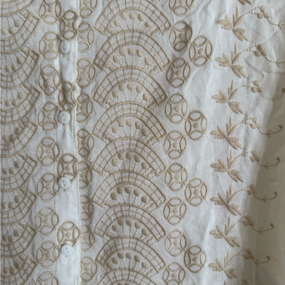 Anthropologie Embroidered Eyelet Tank Sz Small - Picture 7 of 15